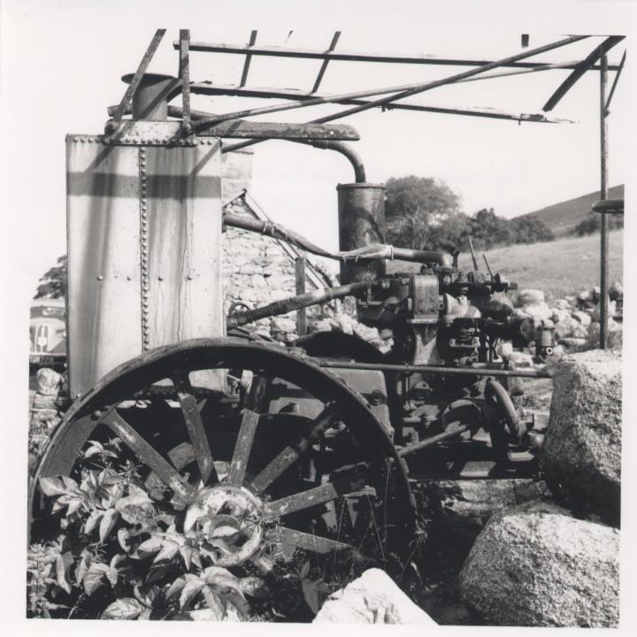 Torboll Street Farm tractor road wheel and water tank