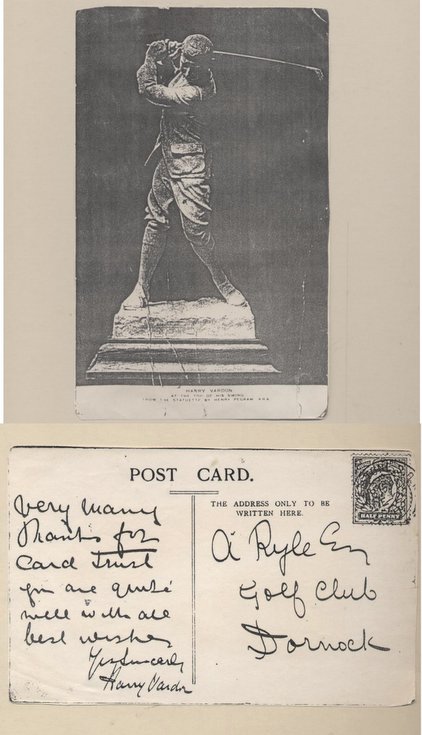 Postcard from Harry Vardon