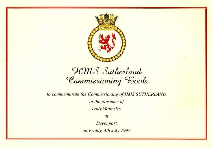 HMS Sutherland Commissioning Book