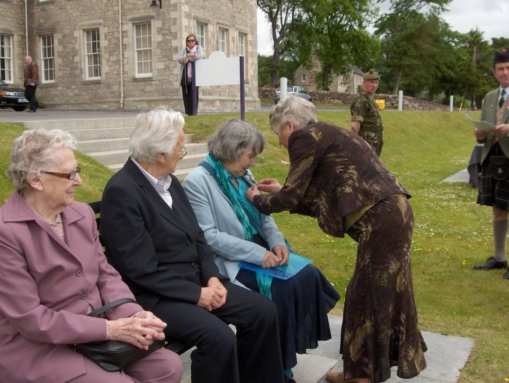 Women's Land Army Badge presented to Margaret Martin (Golspie)