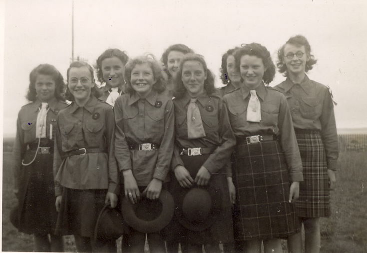 Group photograph of Dornoch Guides 1947