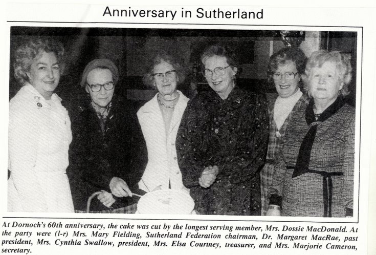 Dornoch SWRI 60th Anniversary