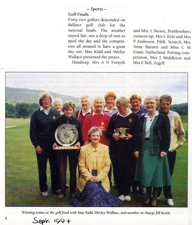 Dornoch SWRI - Golf finals 1994