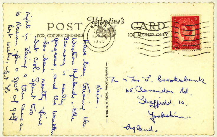 Reverse of Furness collection postcard 'Lairg'