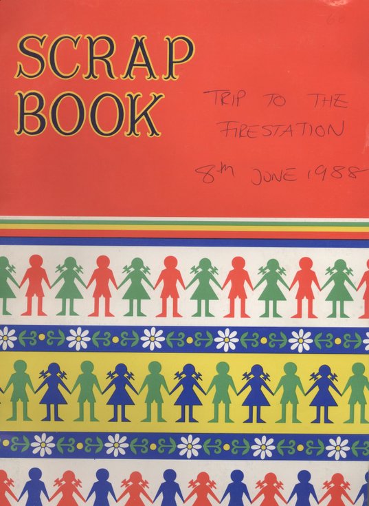 Scrapbook of cubs trip to Dornoch Fire Station 1988