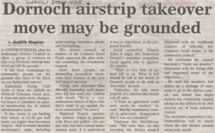 Dornoch airstrip