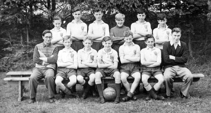 photograph of boys' football team with names