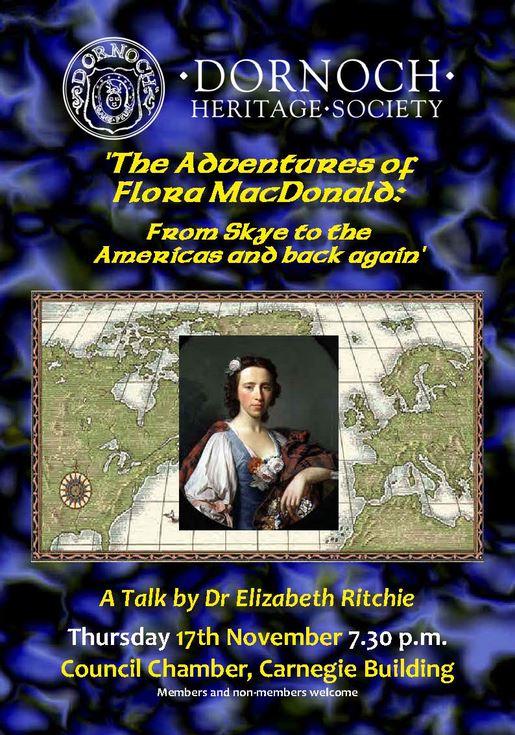 Flora MacDonald in America - talk to Dornoch Heritage Society 2011