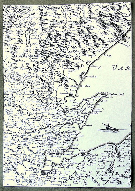 Part of detailed Blaeu map 1653