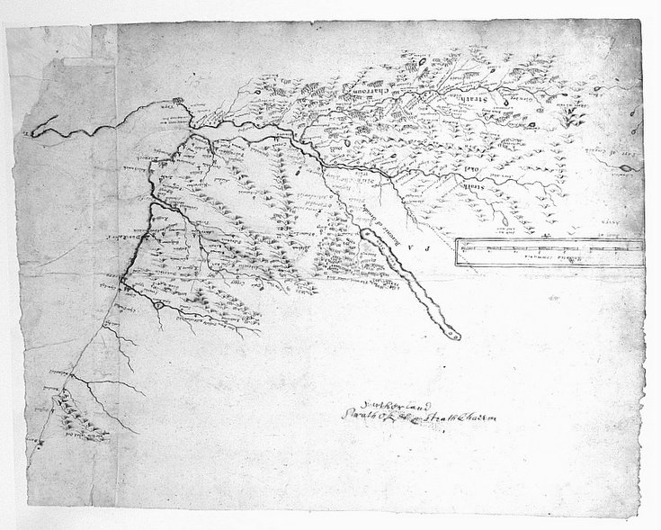 Pont's map of Strathoykel and Strathcarron