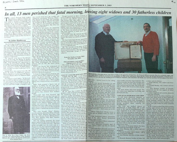 John Ross, the Dornoch lifeboat coxwain commemorated