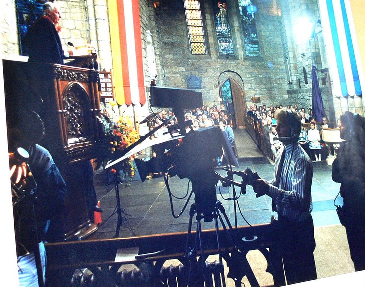 BBC filming of Cathedral 750th Anniversary Service 1989