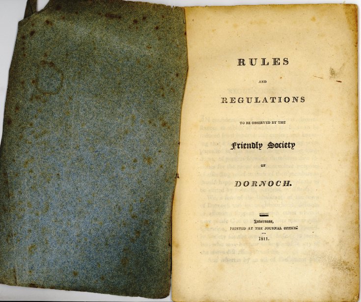 Rules and Regulations Friendly Society of Dornoch