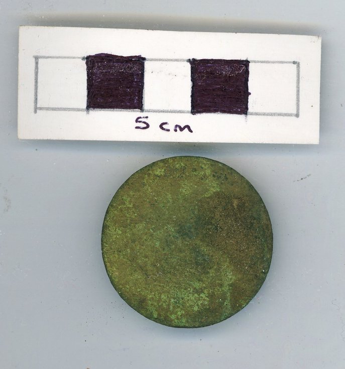 Objects discovered on Pitgrudy Farm - copper alloy button