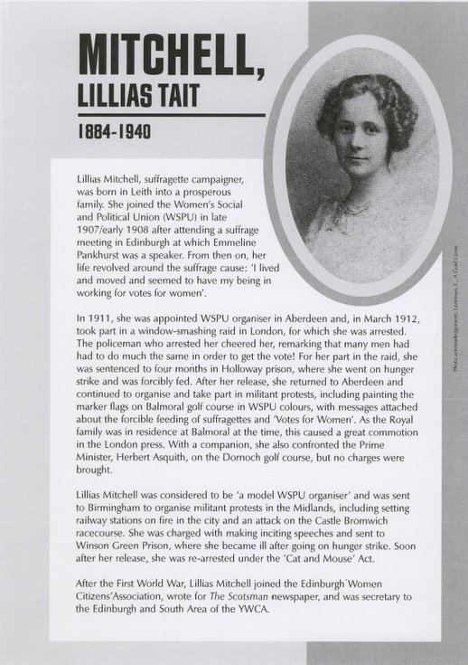 Mitchell, Lillias Tait, 1884-1940 Women's Social & Political Union