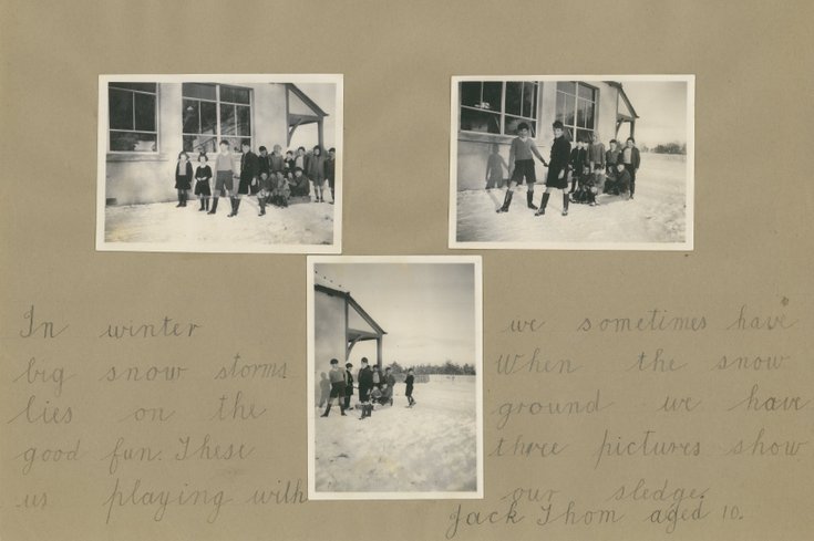 Writing exercise for pupils of Skibo School - Snow