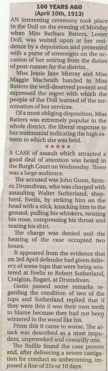 NT extract about a court case in 1913