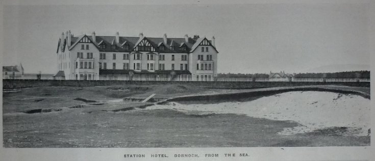 Station Hotel, Dornoch, from the sea 1907