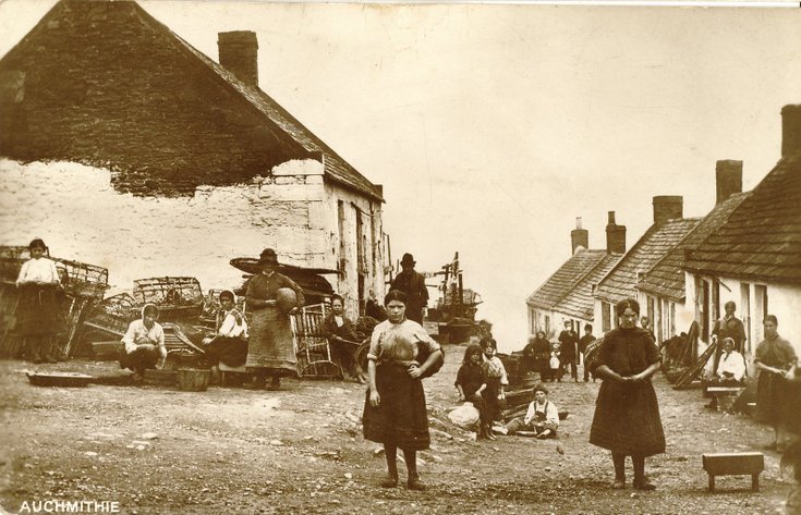 Fishing scenes around Scotland - Auchmithie fishing village