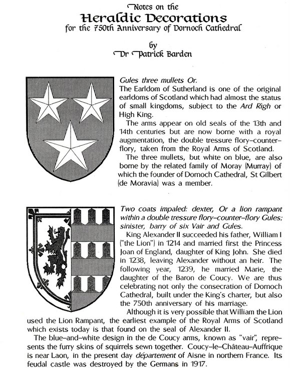 Heraldic Decorations for the 750th. Anniversary Celebrations