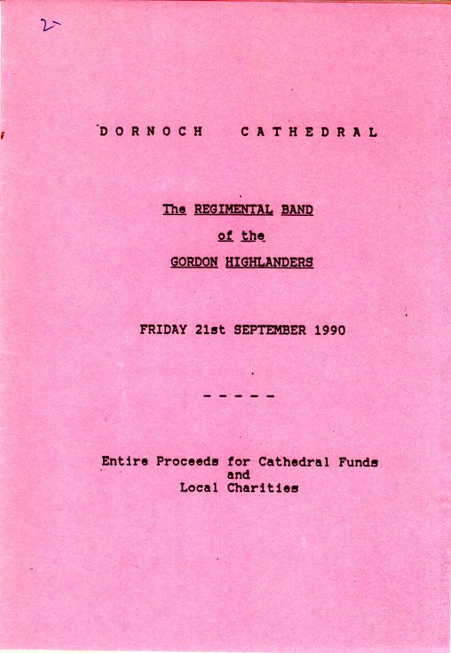 Concert by the Regimental Band of the Gordon Highlanders 1990