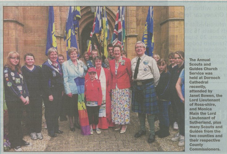 Annual Scouts and Guides Church Service Dornoch Cathedral 2013