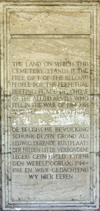 Plaque Commonwealth War Grave Cemetary Bard Cottage Ypres