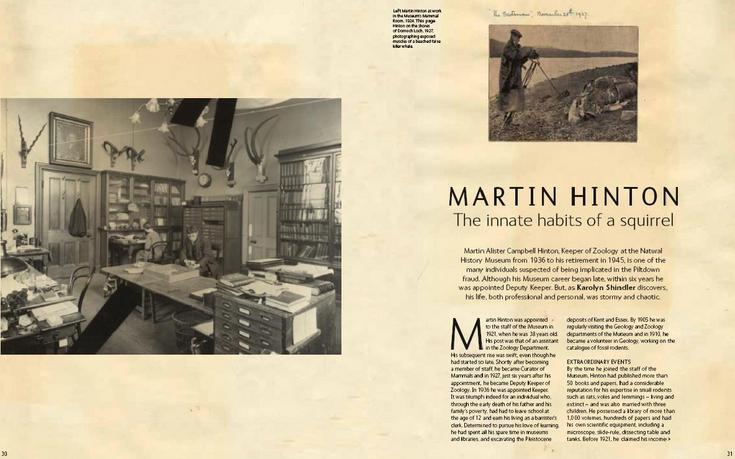 Martin Hinton - Natural History Museum magazine 'Evolve' article
