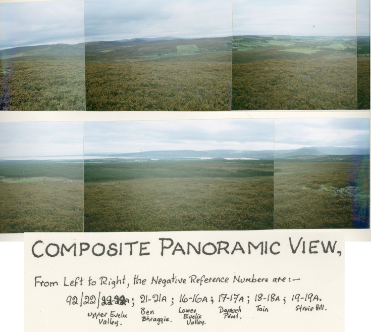 Composite panoramic view of the Evelix Valley