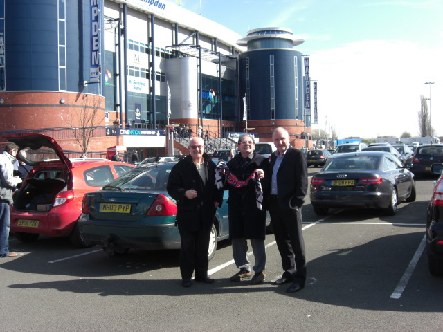 Photograph of Calum Grant and friends at Hampden Park 2009
