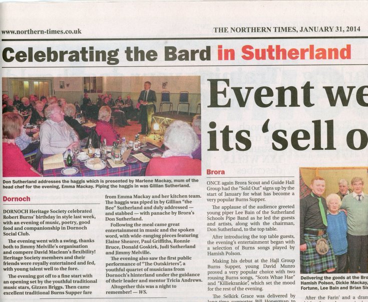 Celebrating the Bard in Sutherland