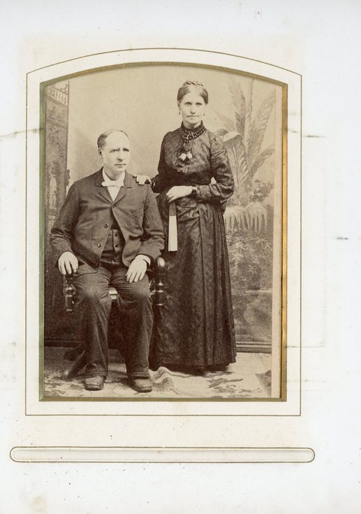 Studio portrait of lady and gentleman