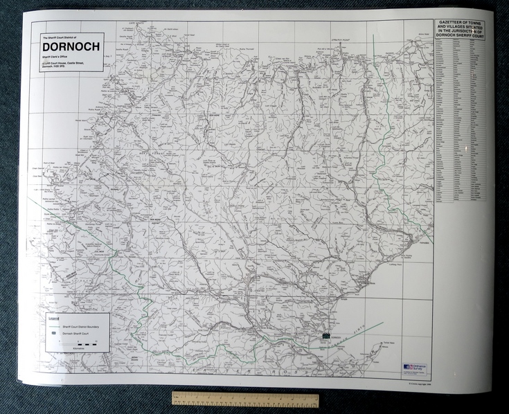 Dornoch Historylinks Image Library Map of Sheriff Court District of