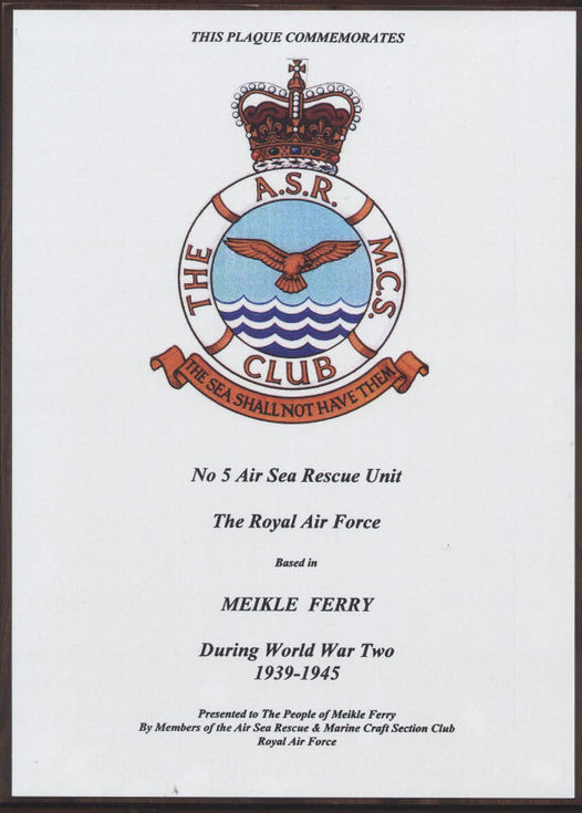 Commemorative plaque 5 Air Sea Rescue Unit