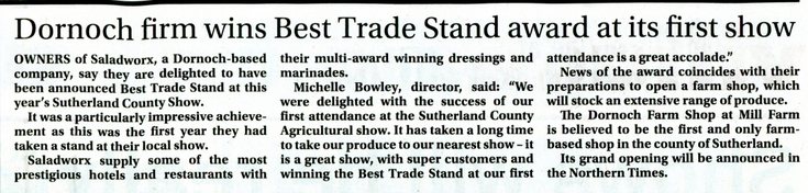 Dornoch firm wins Best Trade Stand award