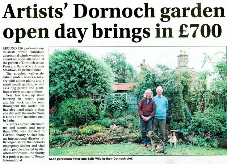 Artists' Dornoch garden open day brings in £700