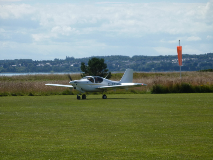 Landing of G-CEVD at 'Fly In' to Dornoch Airfield