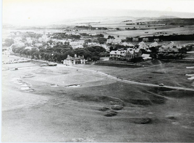 Aerial view Royal Dornoch Golf course c 1930