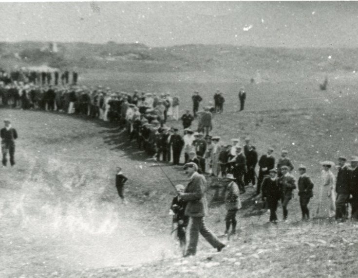 Gentleman golfer with spectators, early 1900’s