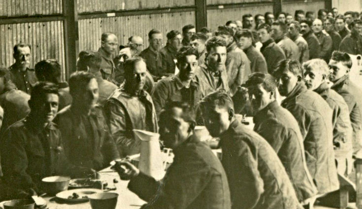 CFC troops enjoying a meal