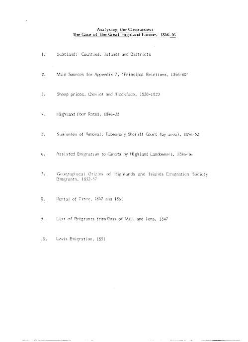 Analysing the Clearances: the case of the great Highland famine, 1846-56