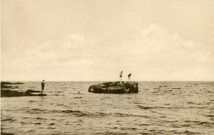 Swimmers at Dornoch beach