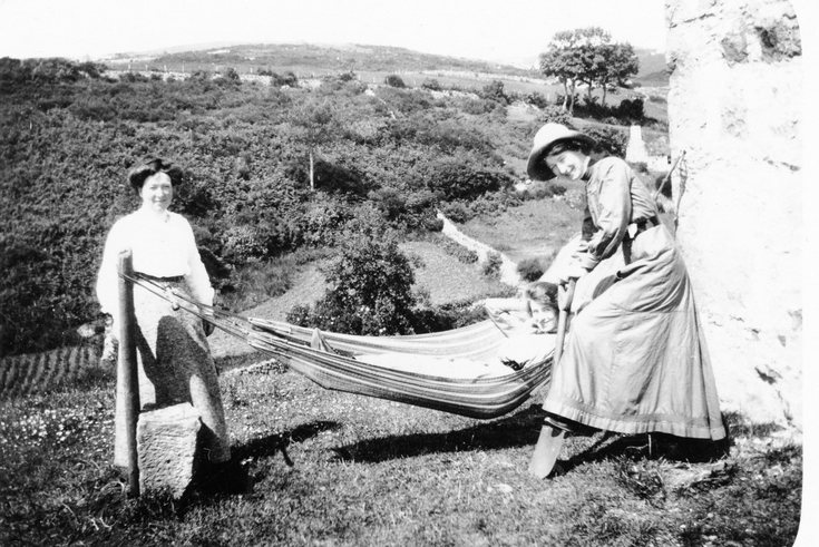 MaDonald sisters in a garden setting