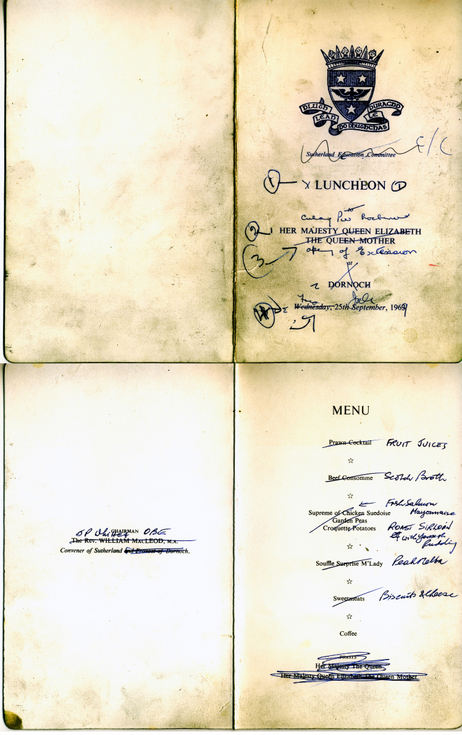 Amended version of the Luncheon card