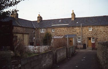 Rear view of Gilchrist Square properties