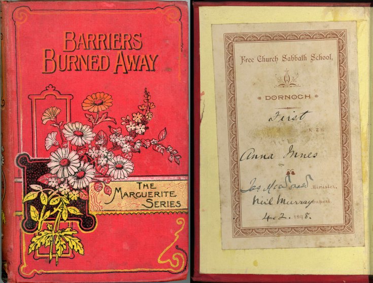 Inscription in book 'Barriers Burned Away'