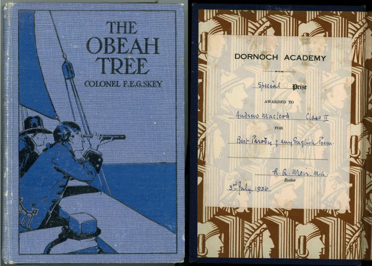 Inscription in book 'The Obeah Tree''