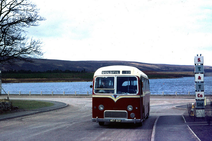 Golspie service turning into Lairg main street
