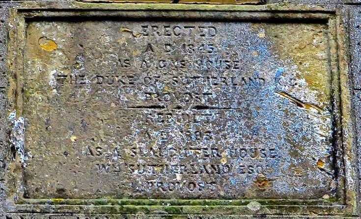 Dornoch Gas Works and Slaughter House plaque