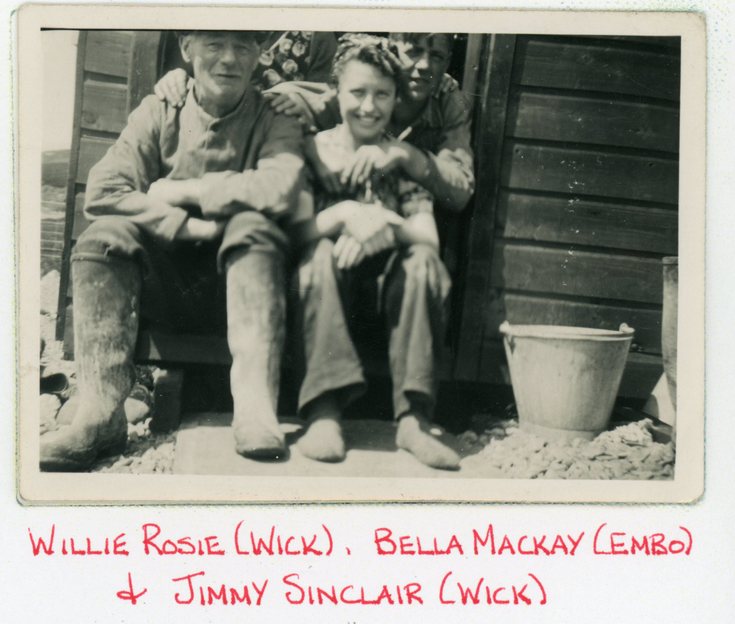 Willie Rosie, Bella Mackay and Jimmy Sinclair